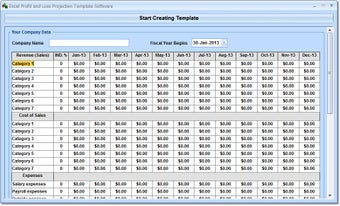 Image 0 for Excel Profit and Loss Pro…