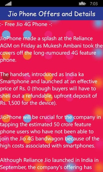Image 0 for Registration for Jio Phon…