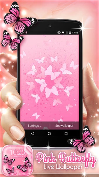 Imagen 0 para Pink Butterfly Live Wallp…