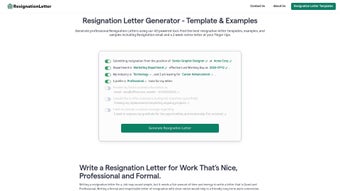 Image 0 for Resignation Letter Genera…