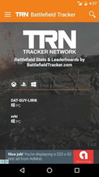 Image 1 for TRN Stats: Battlefield 1