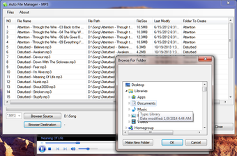 Image 1 for Auto File Manager - MP3