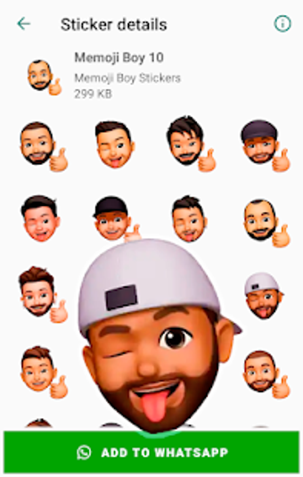 Imagen 1 para Memoji Boy Apple Stickers…