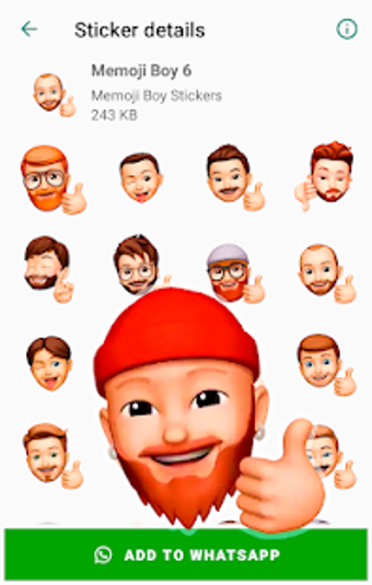 Imagen 3 para Memoji Boy Apple Stickers…