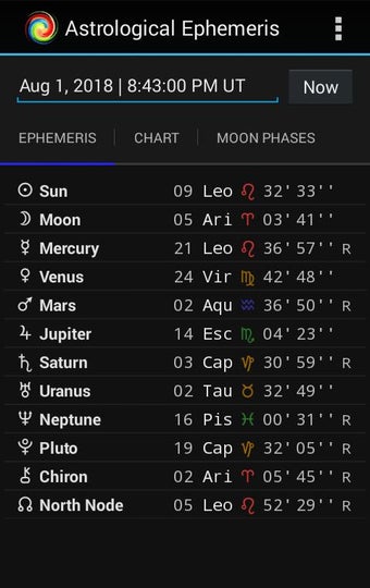 Image 0 for Astrological Ephemeris