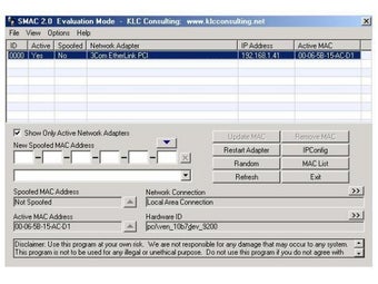 Image 0 for SMAC MAC Address Changer