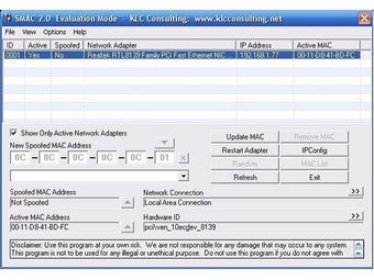 Image 1 for SMAC MAC Address Changer