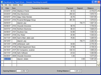Imagen 0 para Checkbook for Flash Drive…