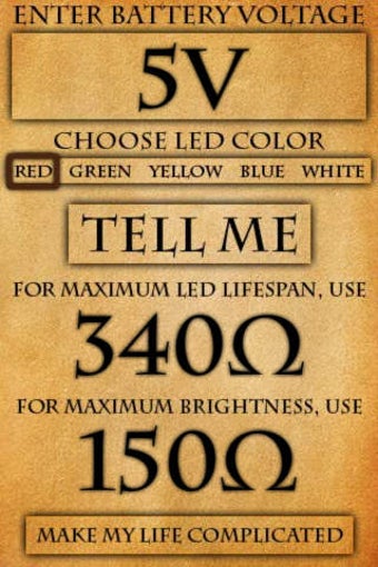 Imagen 0 para LED Resistor Calculator