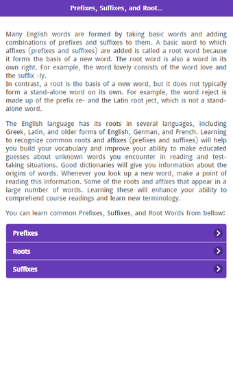 Image 0 for Prefixes Suffixes & Root …