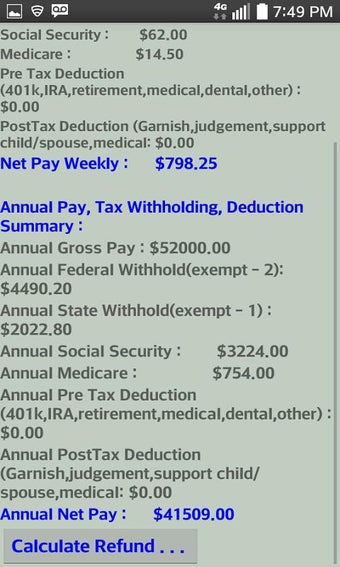 Image 1 for Tax Return Calculator