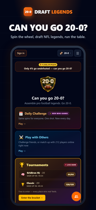 Image 0 for 20-0.com: Draft Legends