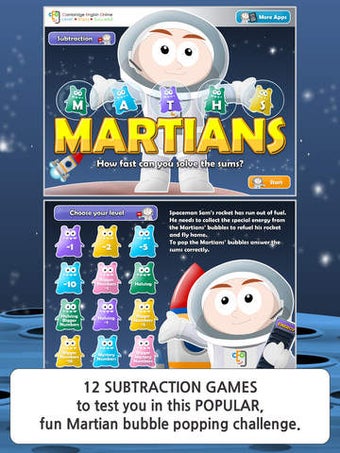 Imagen 0 para Maths Martians HD: Subtra…
