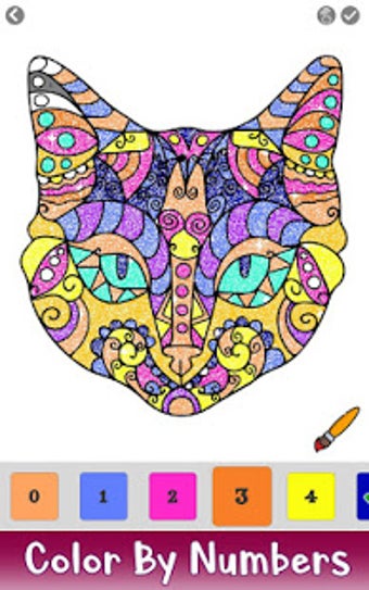 Imagen 1 para Cats Glitter Color by Num…