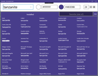 Image 0 for tanzanite - font selector…