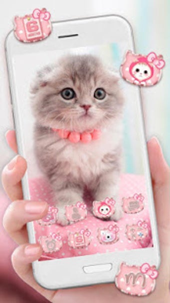 Imagen 2 para Cute Cat Live Launcher Th…