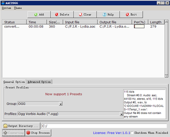 Image 0 for AAC2OGG