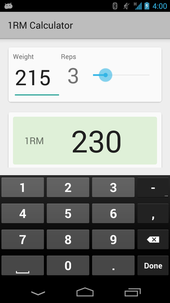 Image 0 for One Rep Max Calculator