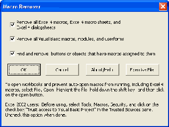 Imagen 0 para Macro Remover for Microso…