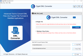 Image 0 for Cigati EML Converter