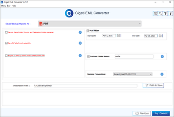 Image 6 for Cigati EML Converter