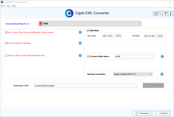 Image 5 for Cigati EML Converter