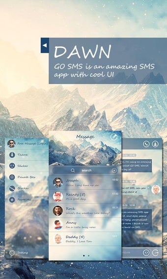 Image 3 for GO SMS PRO DAWN THEME