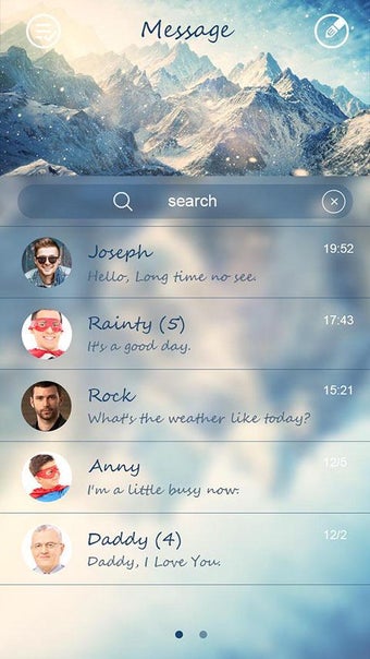 Image 1 for GO SMS PRO DAWN THEME