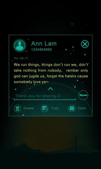 Image 0 for GO SMS PRO DAWN THEME