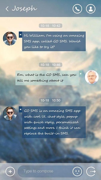 Image 4 for GO SMS PRO DAWN THEME
