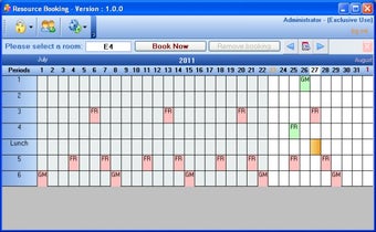 Image 0 for Resource Booking Sheet