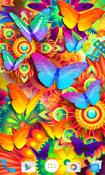 Image 1 for Neon Butterflies Wallpape…