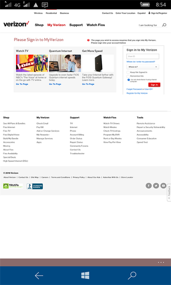 Imagen 1 para FIOS Mobile for Windows 1…