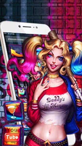 Imagen 1 para 3D Joker Girl Launcher Th…