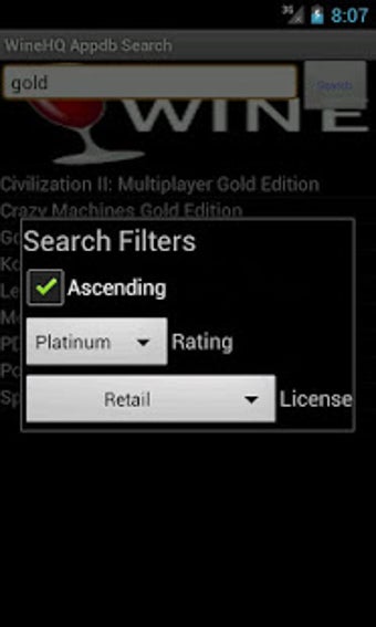 Imagen 2 para WineHQ Appdb Search