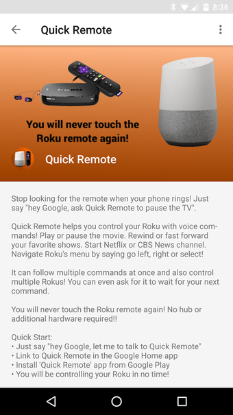 Imagen 1 para Quick Remote for Google H…
