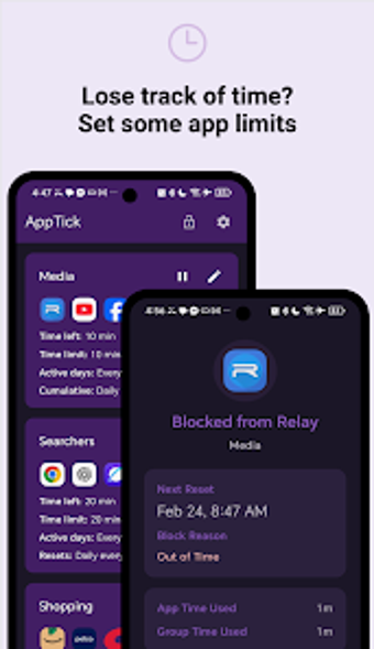 Image 0 for AppTick - App Time Limite…