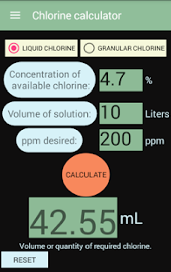 Image 3 for Chlorine Calculator