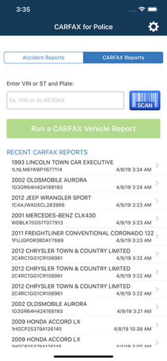 Image 0 for CARFAX for Police