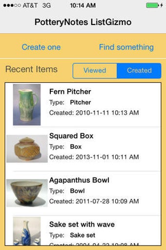 Image 0 for PotteryNotes ListGizmo