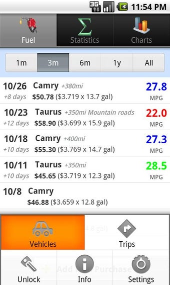 Imagen 2 para GasLog - Gas Mileage Trac…