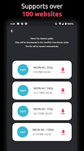 Imagen 2 para OneClick Downloader - Vid…