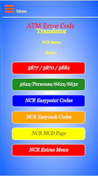 Image 0 for ATM Error Code Translator…