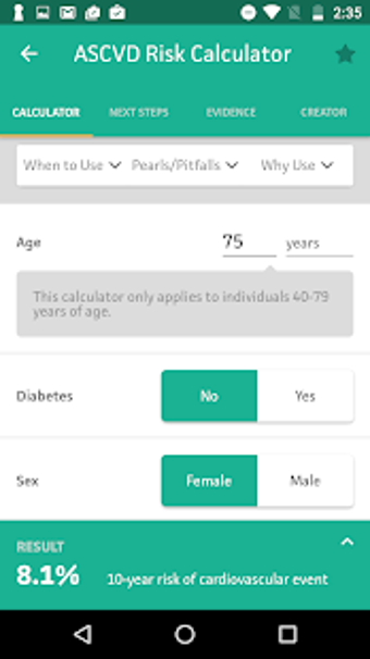 Image 2 for MDCalc Medical Calculator