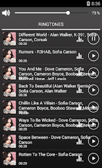 Image 0 for Sofia Carson Ringtones