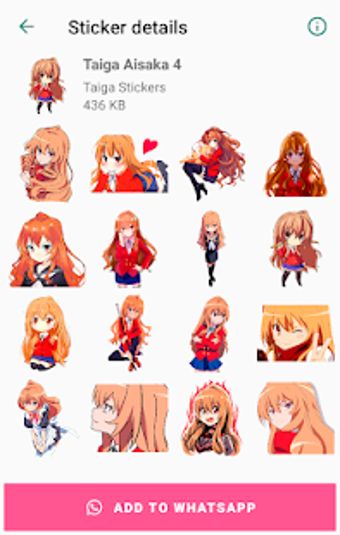 Imagen 2 para Taiga Aisaka Stickers for…