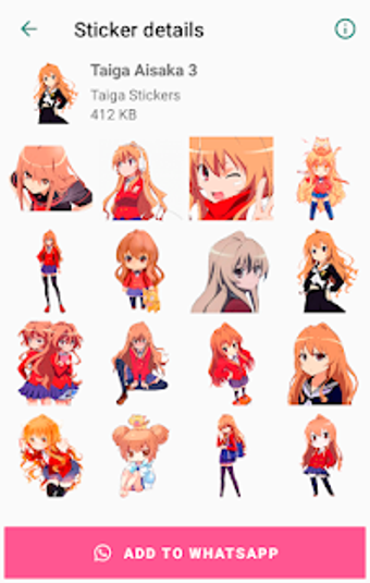 Imagen 0 para Taiga Aisaka Stickers for…