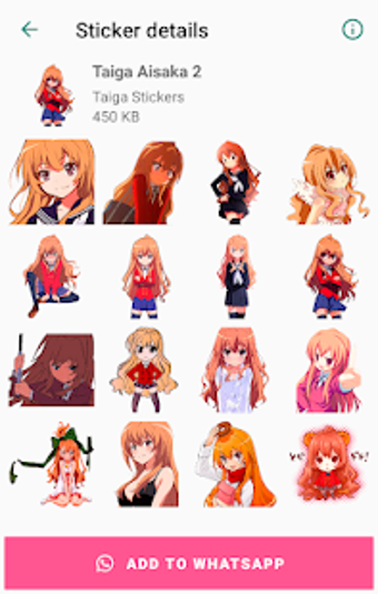Imagen 1 para Taiga Aisaka Stickers for…