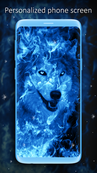 Imagen 3 para Ice Fire Wolf Wallpaper