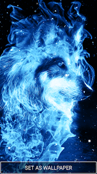 Image 1 for Ice Fire Wolf Wallpaper